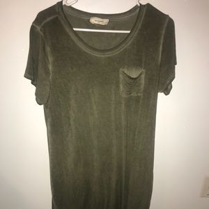 Olive green T-shirt dress